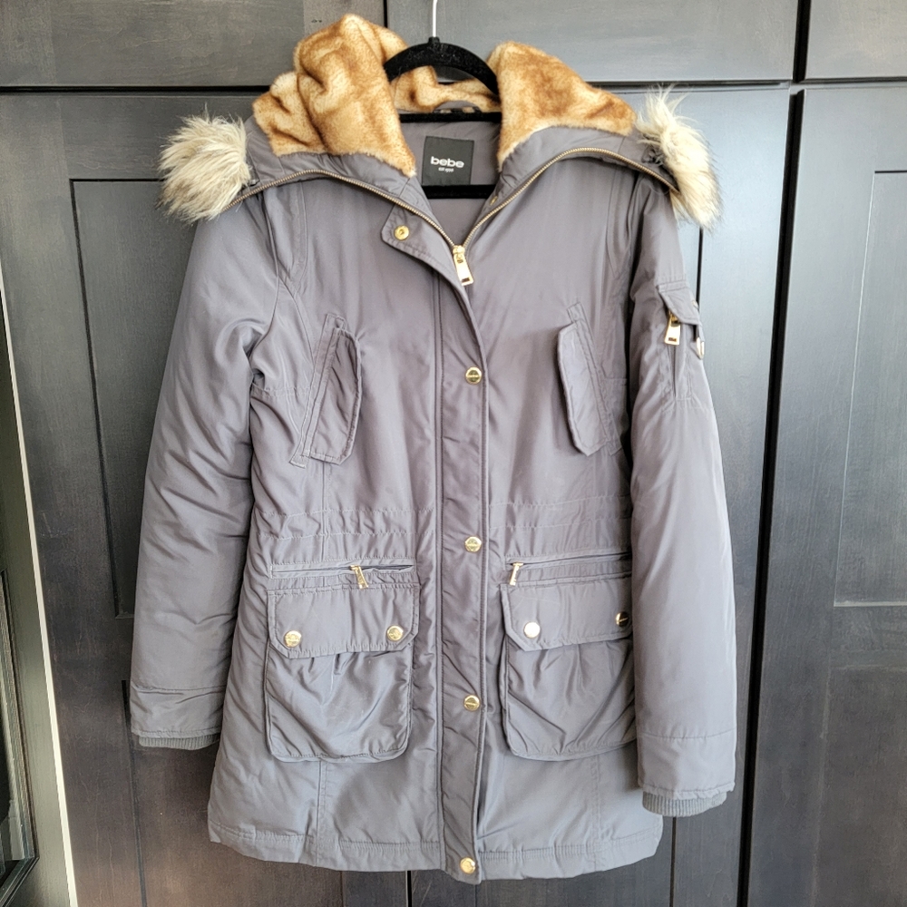 Bebe Fur Hood Down Parka